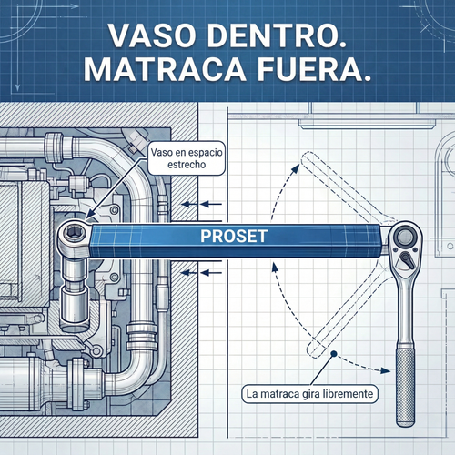 Proset - Llave de extensión descentrada